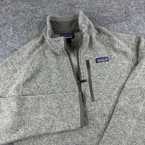 Patagonia Better Sweater 1/4 Zip Fleece Men Size Medium Grey Pullover